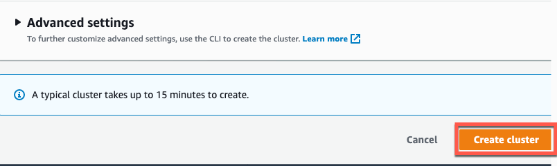 cluster configuration advanced