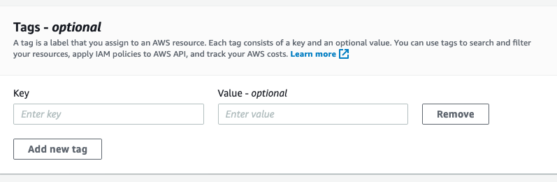 cluster configuration tags