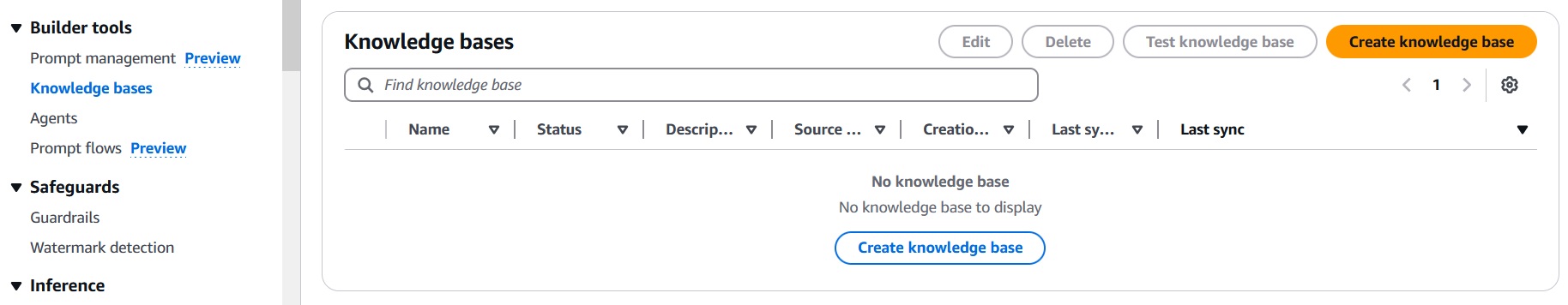 Amazon Bedrock builder tools knowledge bases Create Amazon Bedrock builder tools knowledge bases Create