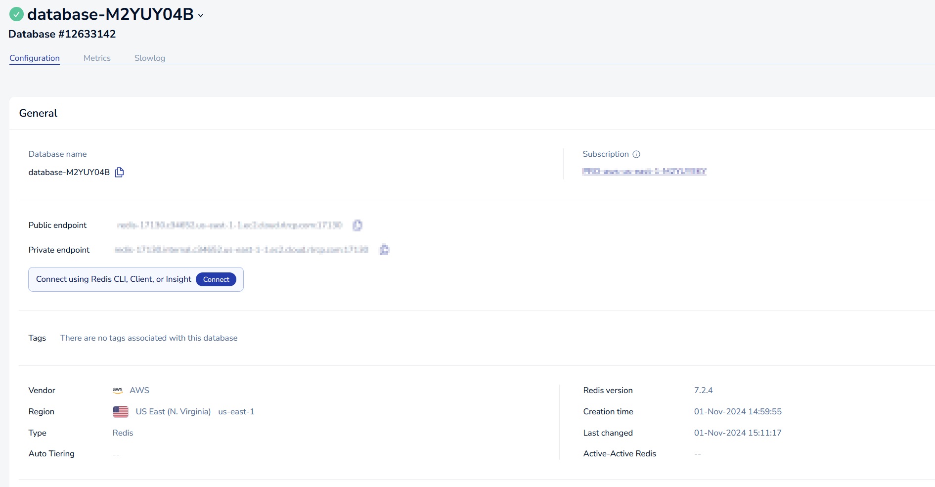 AWS Database configuration AWS Database configuration