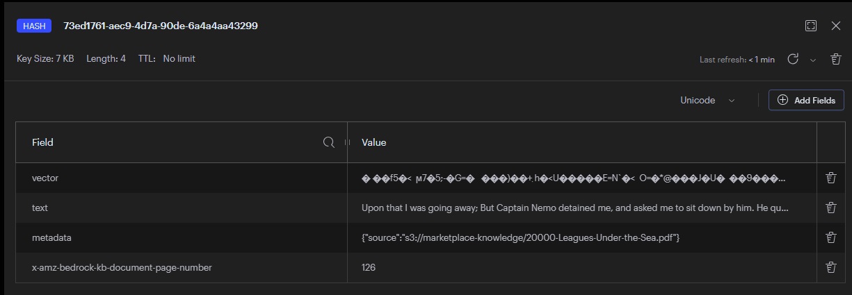 Redis vector index query result single hash Redis vector index query result single hash