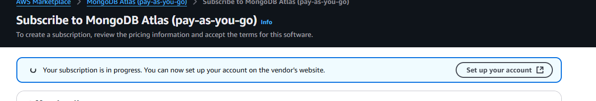 Subscribe to MongoDB Atlas