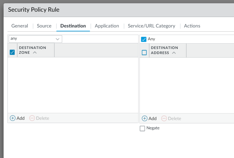 PANW NGFW: Match traffic rules