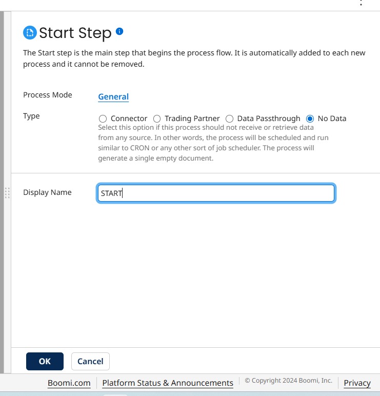 Create a Boomi process