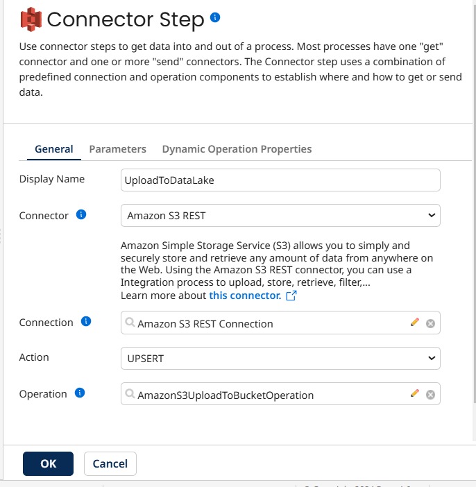 Add an Amazon S3 connector step 