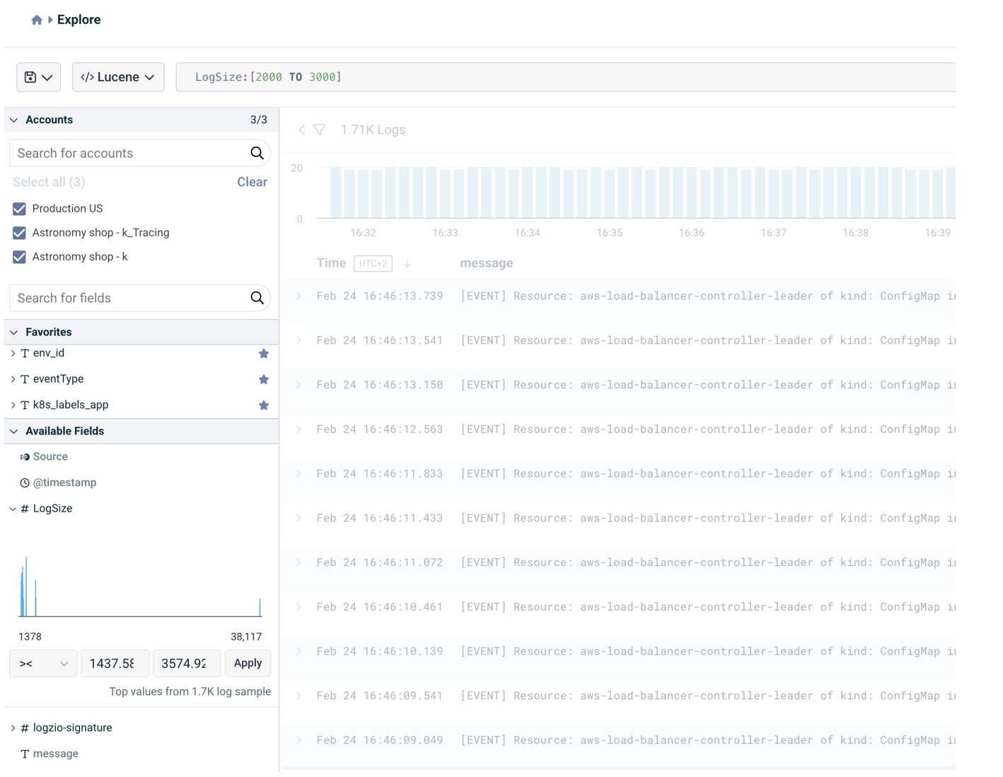 explore Lucene query logs