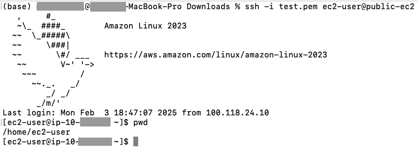 Tailscale public ec2 Amazon linux SSH connect
