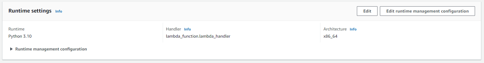 Enter Lambda Basic Information Enter Lambda Basic Information