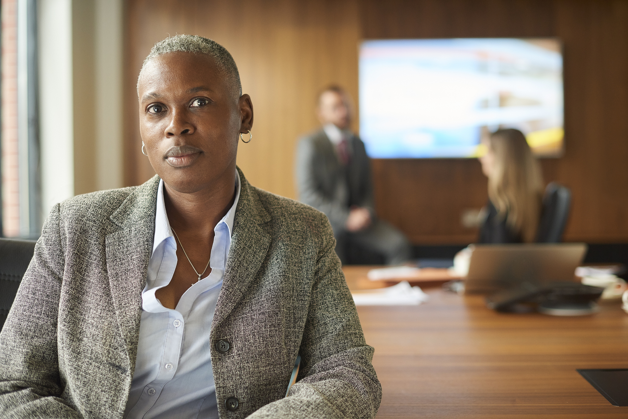 Woman of color in a board room