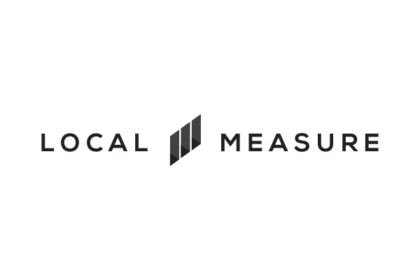 Logo for Local Measure, featuring the company name and stylized icon.