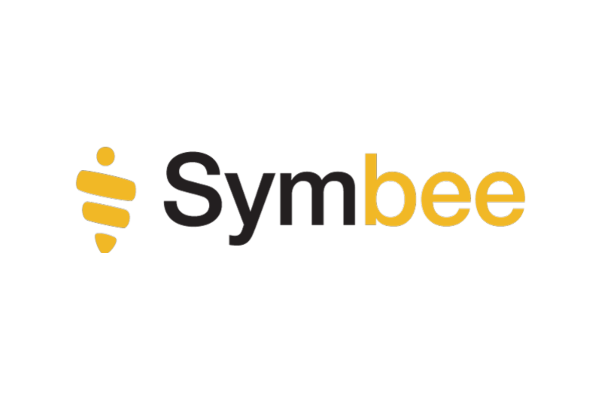 Symbee logo with a yellow abstract bee icon and the word 'Symbee' in black and yellow text on a white background.