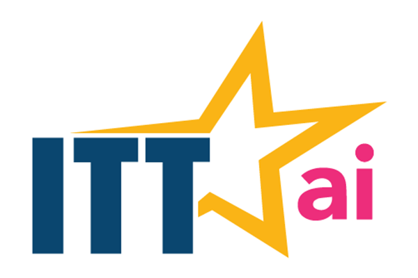 Logo for ITTStar AI, featuring the letters 'ITT' in blue, a yellow star, and 'ai' in pink.