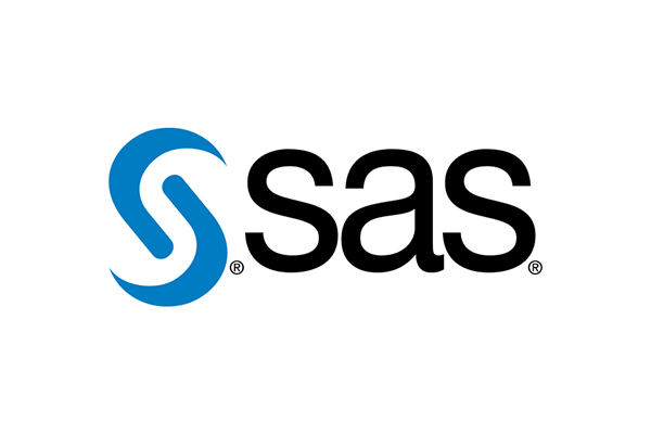 SAS company logo featuring a stylized blue 'S' symbol and the word 'sas' in black text on a white background.