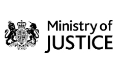 Logo of the Ministry of Justice, featuring the official crest and text 'Ministry of Justice'.