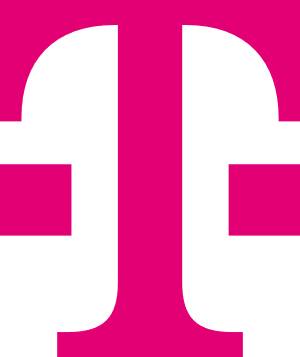Large magenta 'T' logo on a white background, representing the T-Mobile brand.
