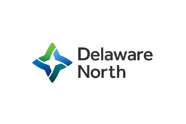 Delaware North logo featuring a green and blue star-shaped design.