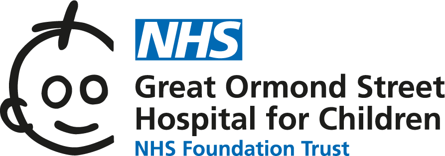 Logo of Great Ormond Street Hospital for Children NHS Foundation Trust, featuring a stylized child's face and the NHS branding.