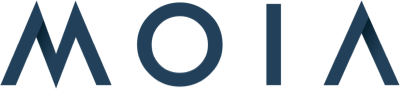 The image displays the logo of MOIA, with stylized capital letters forming the word 'MOIA' in a modern design.