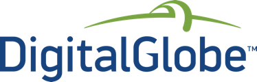 The DigitalGlobe logo featuring the company name in blue text with a green abstract arc and globe design above the text.