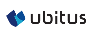 The logo of Ubitus, featuring a stylized 'U' graphic in blue shades followed by the word 'ubitus' in modern black lettering.
