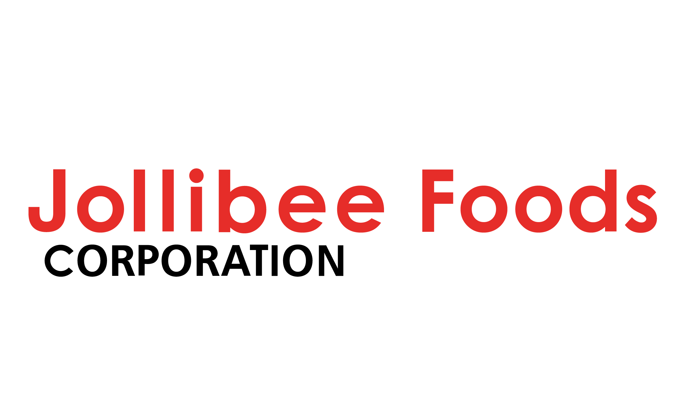 Jollibee Foods Group logo with company name in red text on a transparent background.