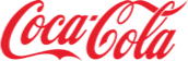 Coca-Cola logo in red cursive text.