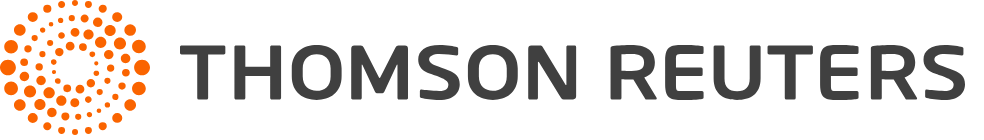 The Thomson Reuters logo featuring the company name and orange circular emblem.