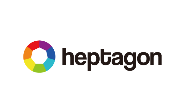 Colorful heptagon logo icon with the word 'heptagon' in bold black text to the right.