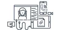 An icon representing workflow automation, featuring stylized elements such as directional arrows, a curved path, and a stopwatch, symbolizing automated task flows and process efficiency.