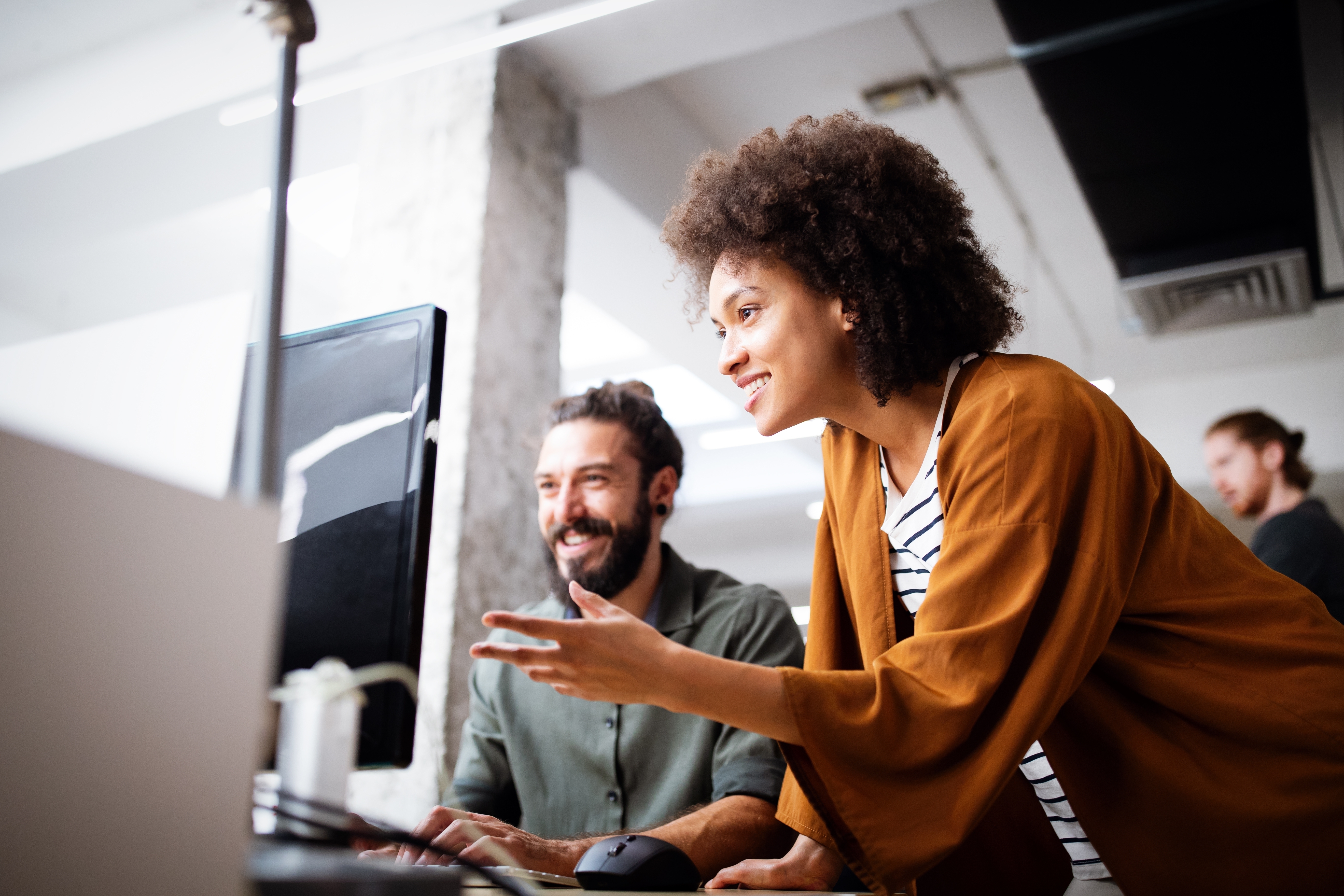 Programmer working in a software developing company Programmer working in a software developing company